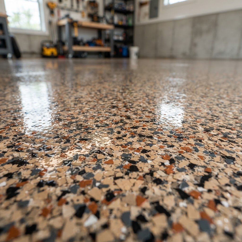 Decorative flake broadcast